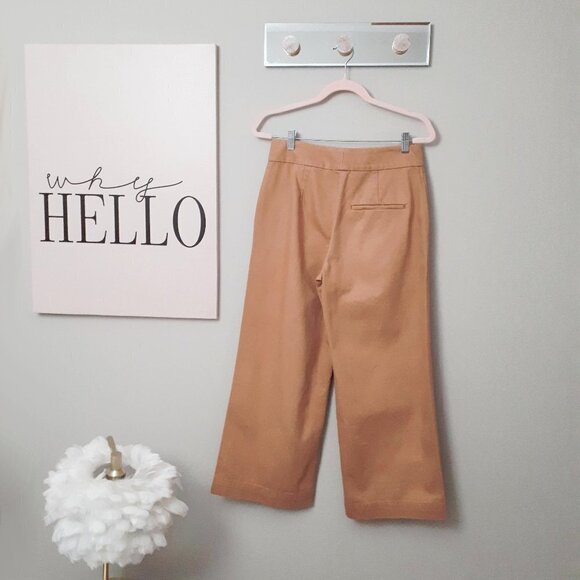 NWT Club Monaco sand wide leg flare cotton pants, 4 - Picture 7 of 8